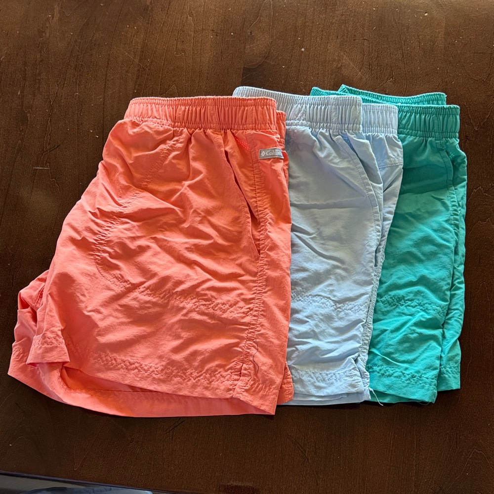 Columbia Women’s Coral, Light Blue & Teal Swim Shorts - 3-Pack